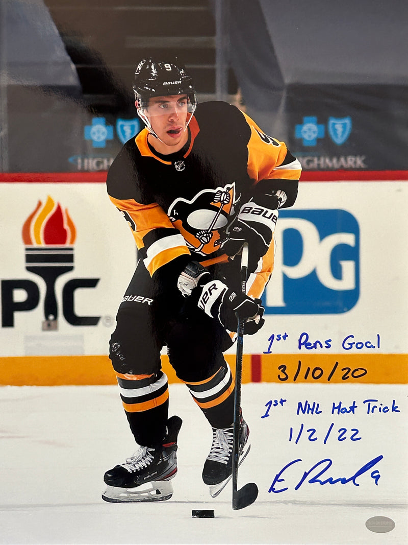 Evan Rodrigues Signed, Inscribed Pittsburgh Penguins 11x14 Photo