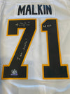 Evgeni Malkin Signed, Inscribed Pittsburgh Penguins Adidas Authentic Away Jersey
