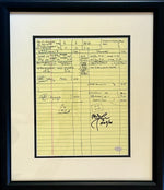 Mike Lange Signed Game-Used Notes from March 11, 2014 - Crosby Goal - Framed