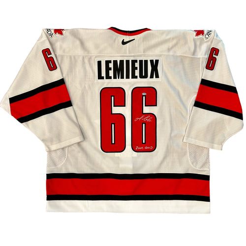 MARIO LEMIEUX AUTOGRAPHED PENGUINS JERSEY INSCRIBED 12-16-05 LAST NHL GAME