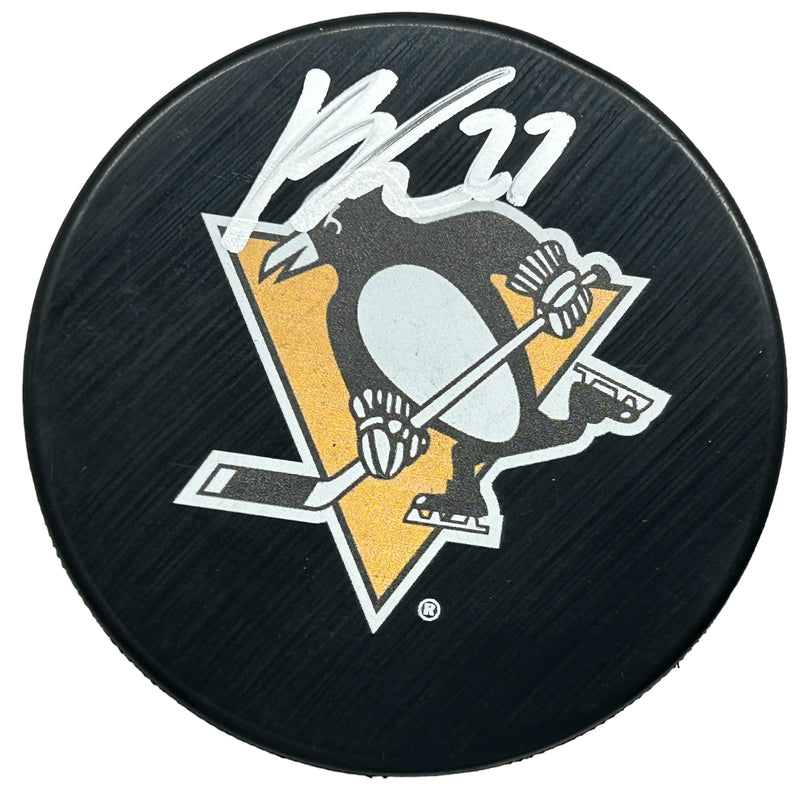 Ryan Graves Signed Pittsburgh Penguins Large Logo Hockey Puck