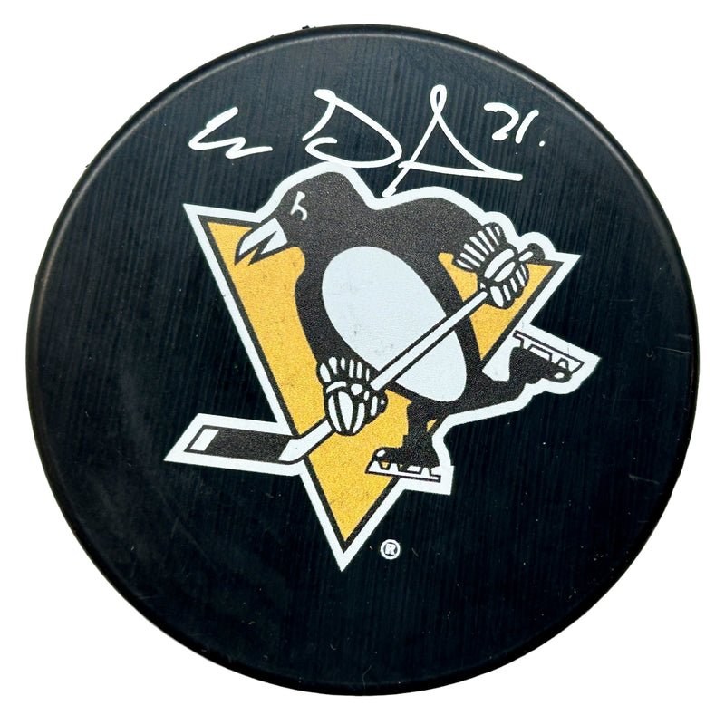 Evgeni Malkin Signed Pittsburgh Penguins Large Logo Hockey Puck