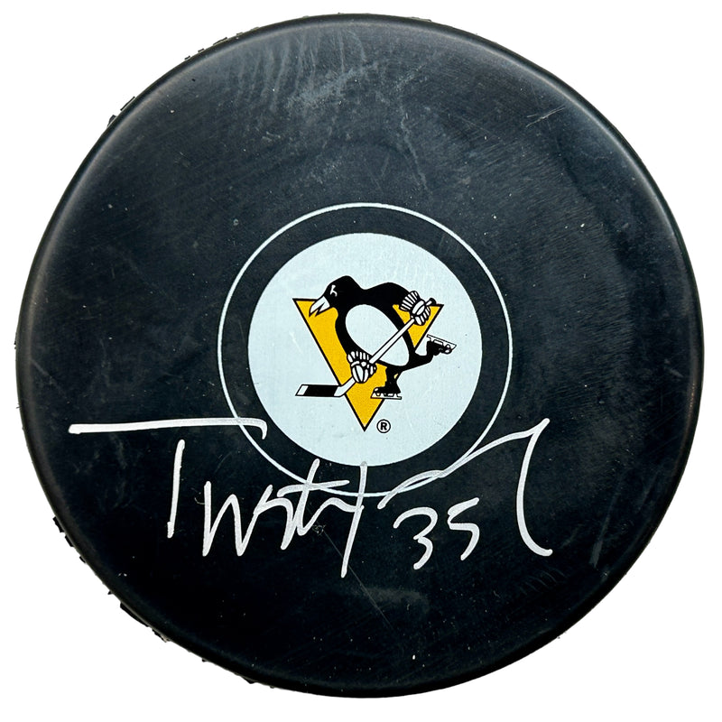Tristan Jarry Signed Pittsburgh Penguins Hockey Puck