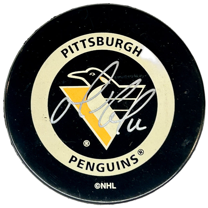 Mario Lemieux Signed Pittsburgh Penguins 1997-1998 Game Model Hockey Puck