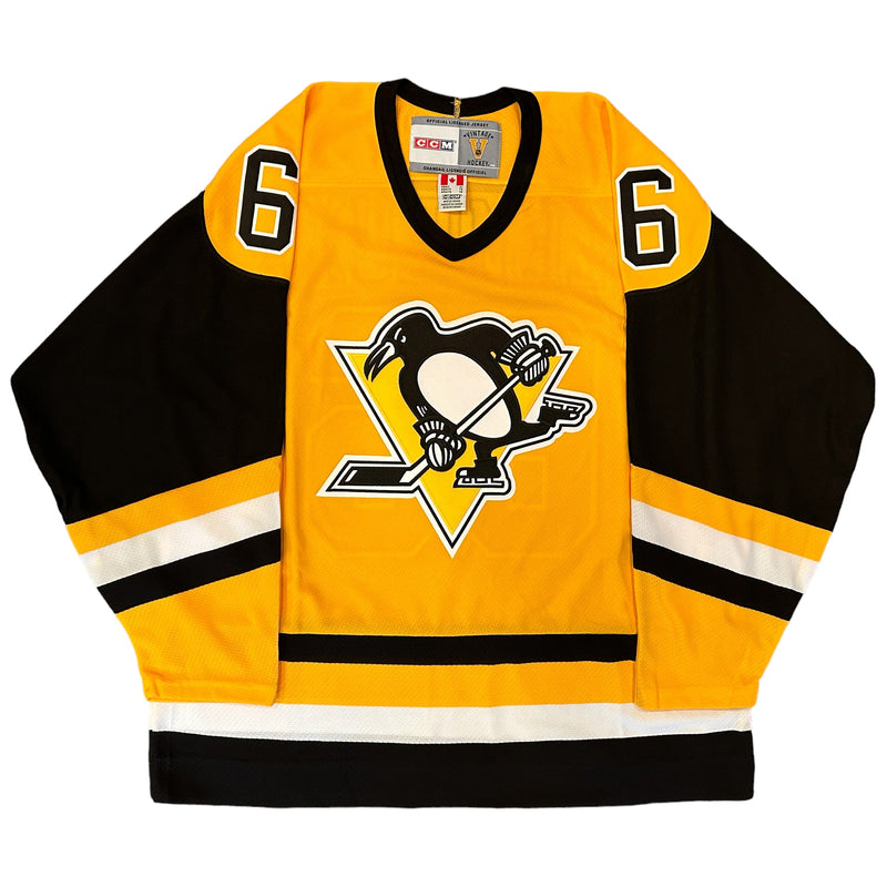 Mario Lemieux Signed, Inscribed "1985 Calder" Pittsburgh Penguins Rookie-Style CCM Vintage Jersey