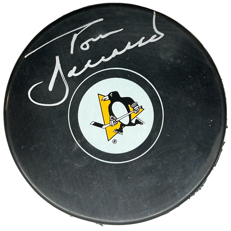 Tom Barrasso Signed Pittsburgh Penguins Hockey Puck