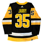 Tristan Jarry Signed, Inscribed "1st NHL Goalie Goal 11/30/23" Pittsburgh Penguins Authentic Jersey