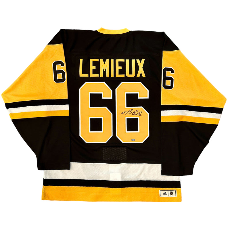 Mario Lemieux Signed Pittsburgh Penguins Heroes of Hockey Authentic Jersey with 1991 SC Patch