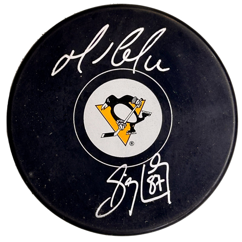 Mario Lemieux & Sidney Crosby Signed Pittsburgh Penguins Hockey Puck