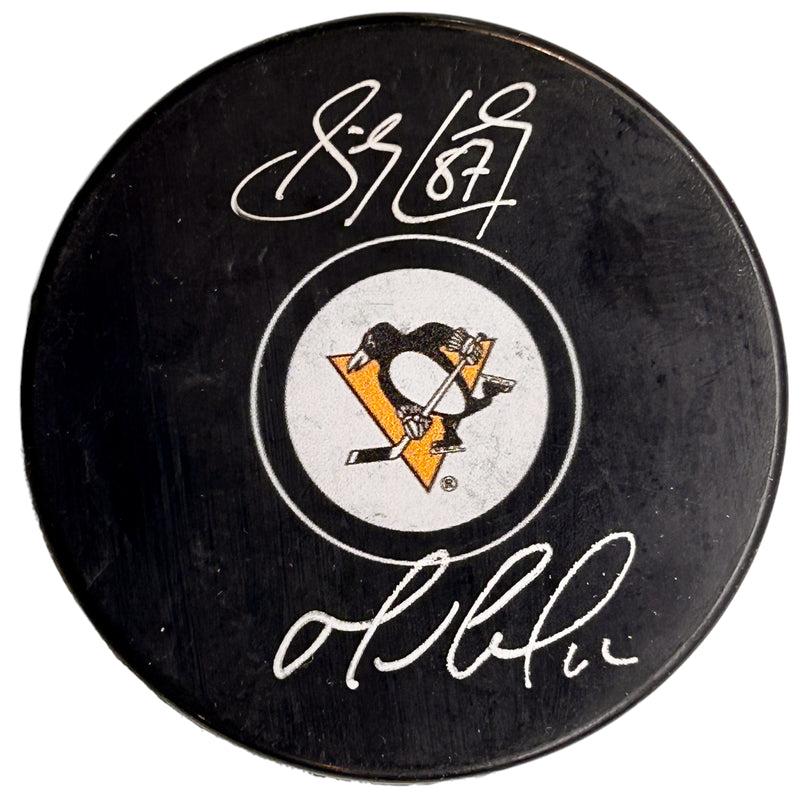 Sidney Crosby & Mario Lemieux Signed Pittsburgh Penguins Hockey Puck