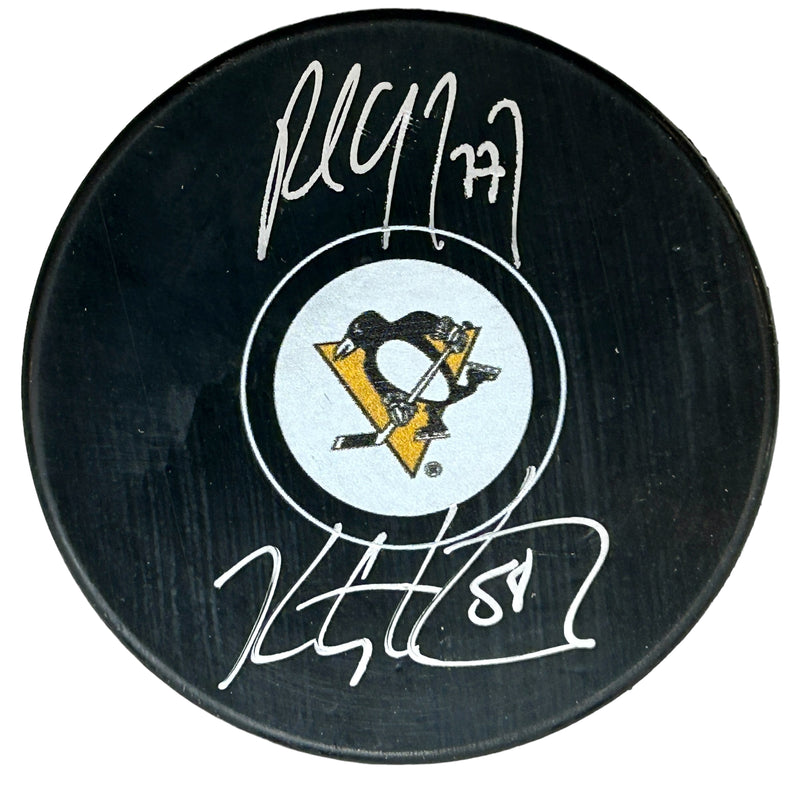 Kris Letang & Paul Coffey Signed Pittsburgh Penguins Hockey Puck