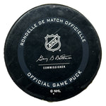 Pittsburgh Penguins Game-Used, Goal-Scored Puck - Tage Thompson