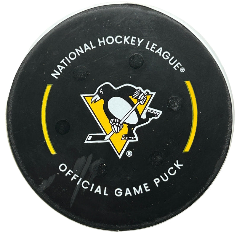 Pittsburgh Penguins Game-Used, Goal-Scored Puck - Roope Hintz