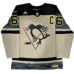 Mario Lemieux Signed Pittsburgh Penguins Salute to Service Adidas Authentic Jersey