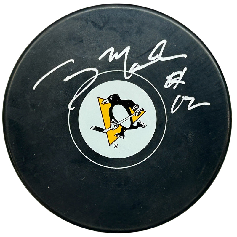 Greg Malone Signed Pittsburgh Penguins Hockey Puck