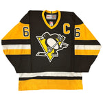 Mario Lemieux Signed, Inscribed "2 X Cup Champs" Pittsburgh Penguins CCM Jersey