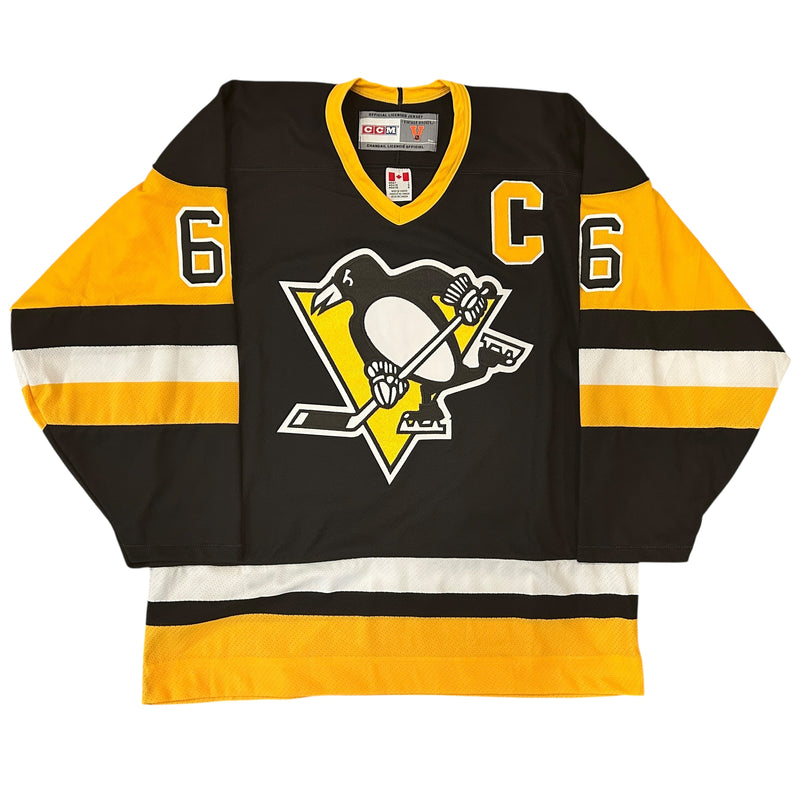 Mario Lemieux Signed, Inscribed "2 X Cup Champs" Pittsburgh Penguins CCM Jersey