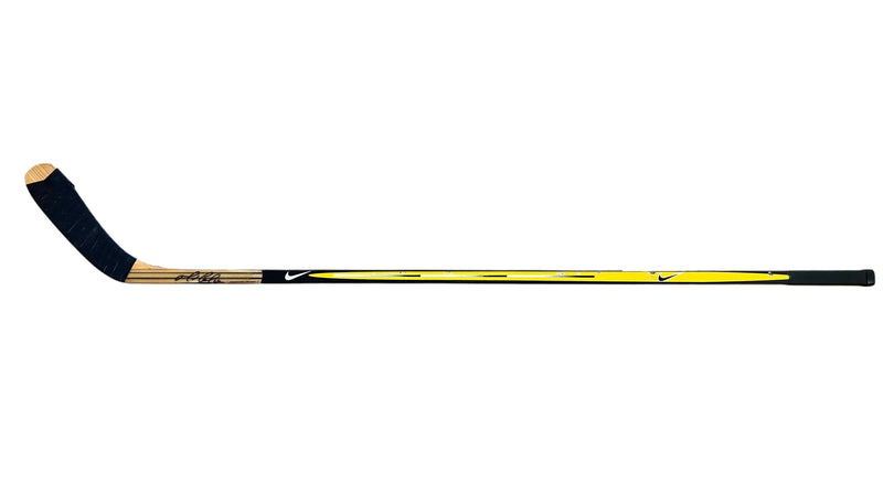 Mario Lemieux Game-Used, Signed Hockey Stick from October 28, 2002, Letter from Mario