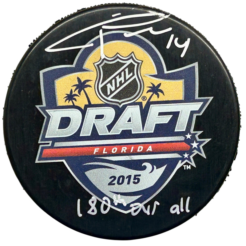 Boko Imama Signed, Inscribed "180th Over All" 2015 NHL Draft Puck