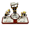 Mario Lemieux Signed, Inscribed "2 X Cup Champ, HOF 1997" Danbury Mint 3-Figurine Set