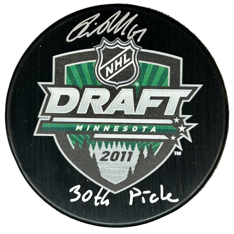 Rickard Rakell Signed, Inscribed "30th Pick" 2011 Draft Hockey Puck