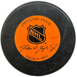 Mario Lemieux Signed, Inscribed "MVP" 1985 NHL All Star Game Model Hockey Puck