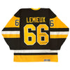 Mario Lemieux Signed, Inscribed "2 X Cup Champs" Pittsburgh Penguins CCM Jersey