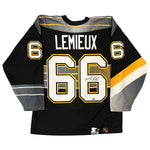 Mario Lemieux Signed Pittsburgh Penguins Authentic Gradient Starter Jersey - Size 48-R  - IMPERFECT - SEE PICS
