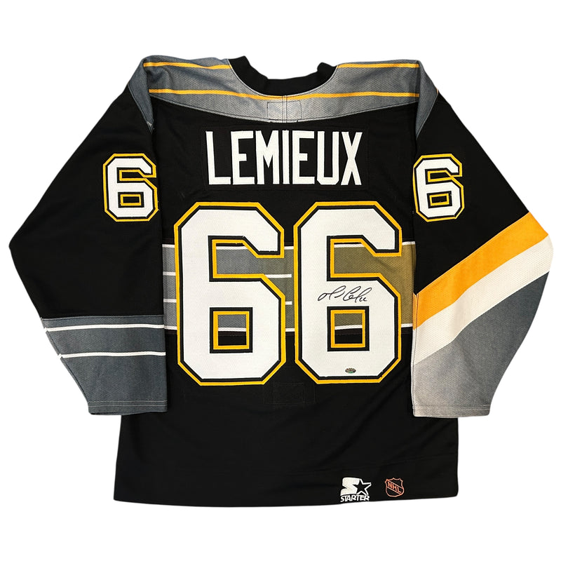 Mario Lemieux Signed Pittsburgh Penguins Authentic Gradient Starter Jersey - Size 48-R  - IMPERFECT - SEE PICS