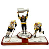 Mario Lemieux Signed, Inscribed "2 X Cup Champ, HOF 1997" Danbury Mint 3-Figurine Set