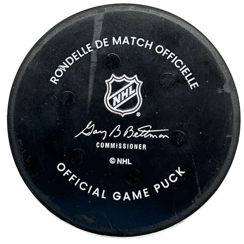 Pittsburgh Penguins Game-Used, Goal-Scored Puck - Brady Tkachuk