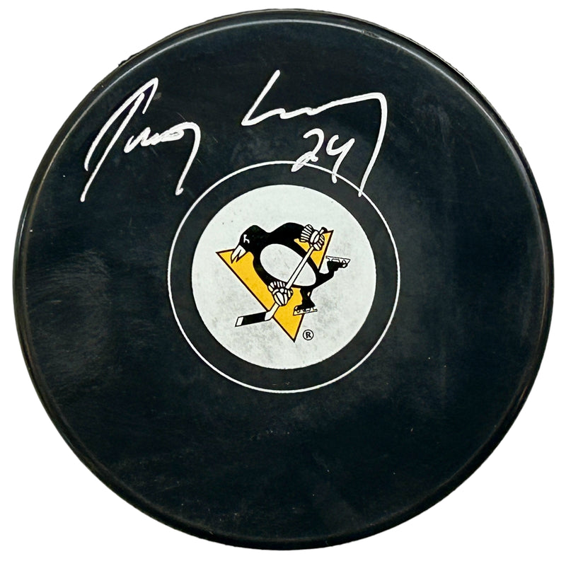 Troy Loney Signed Pittsburgh Penguins Hockey Puck