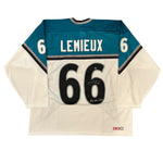 Mario Lemieux Signed, Inscribed "10 X All Star" CCM NHL All Star Jersey