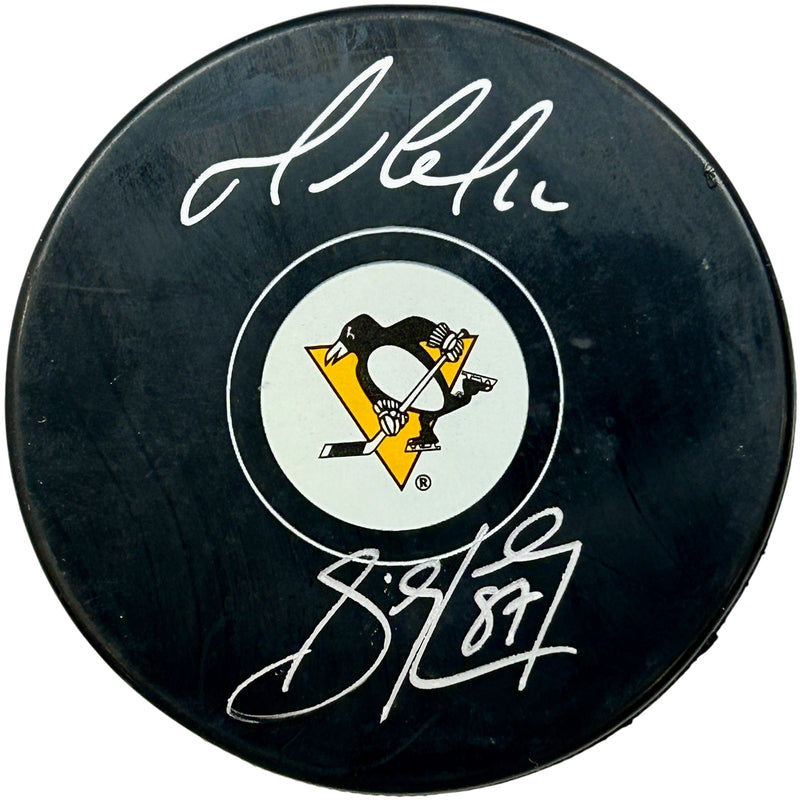 Mario Lemieux & Sidney Crosby Signed Pittsburgh Penguins Hockey Puck