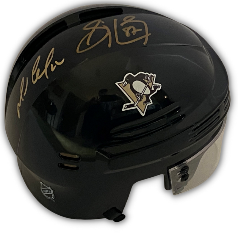 Mario Lemieux & Sidney Crosby Signed Pittsburgh Penguins Mini Helmet