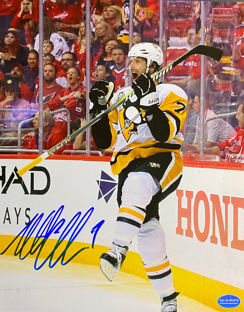 Matt Cullen Signed Pittsburgh Penguins vs Capitals 8x10 Photo