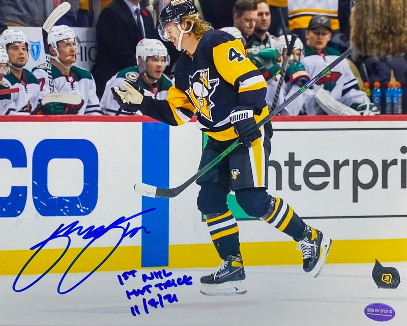 Kasperi Kapanen Signed, Inscribed Pittsburgh Penguins 8x10 Photo
