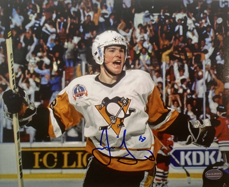 Jaromir Jagr Signed Pittsburgh Penguins 1992 8x10 Photo