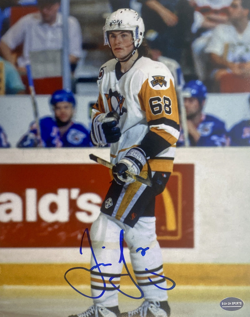 Jaromir Jagr Signed Pittsburgh Penguins 1991 8x10 Photo