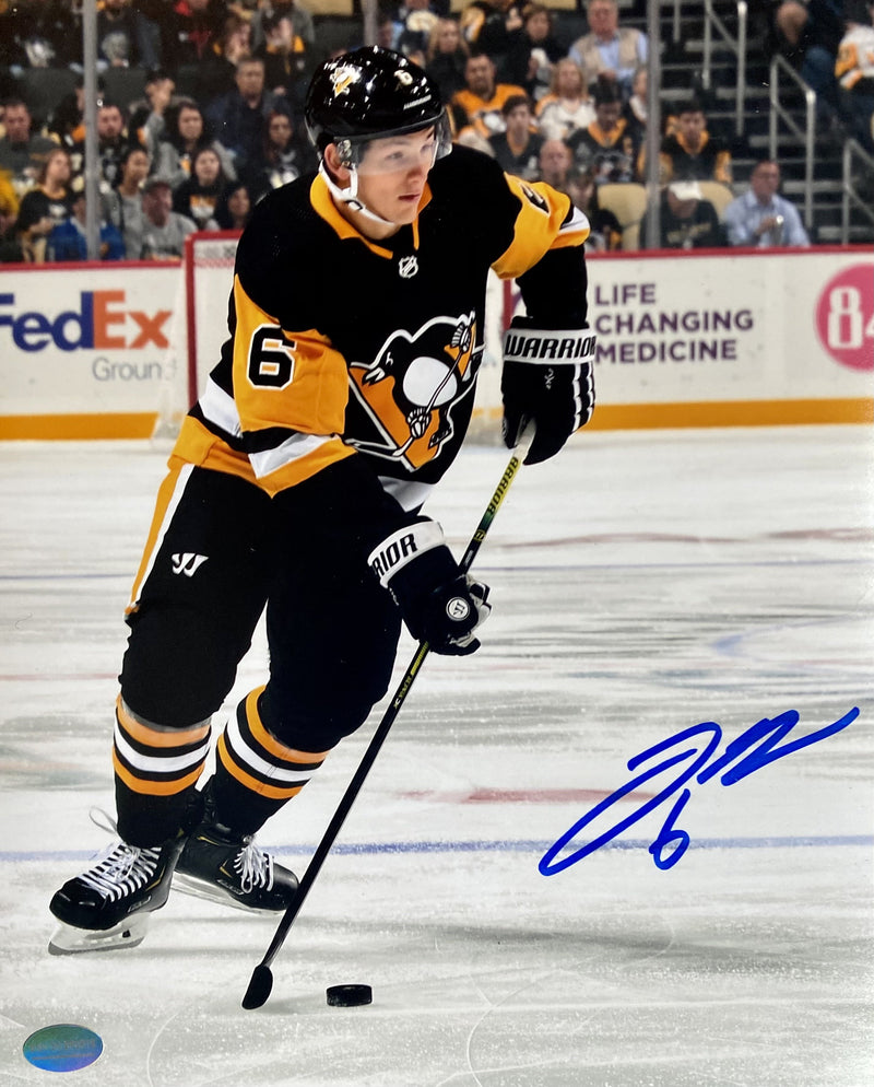 John Marino Signed Pittsburgh Penguins Rookie 8x10 Photo