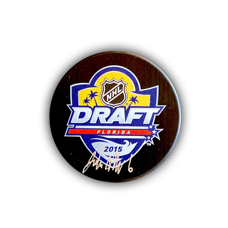 John Marino Signed 2015 NHL Draft Hockey Puck