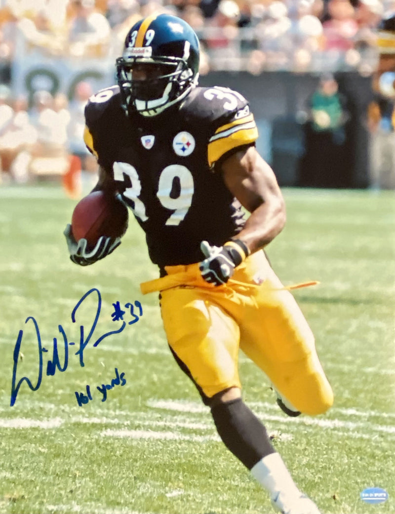 Willie Parker , Inscribed "161 Yards" Pittsburgh Steelers First NFL Start 11x14 Photo