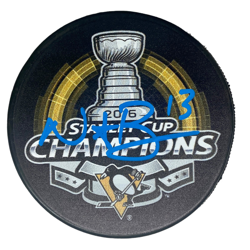 Nick Bonino Signed Pittsburgh Penguins 2016 Stanley Cup Hockey Puck