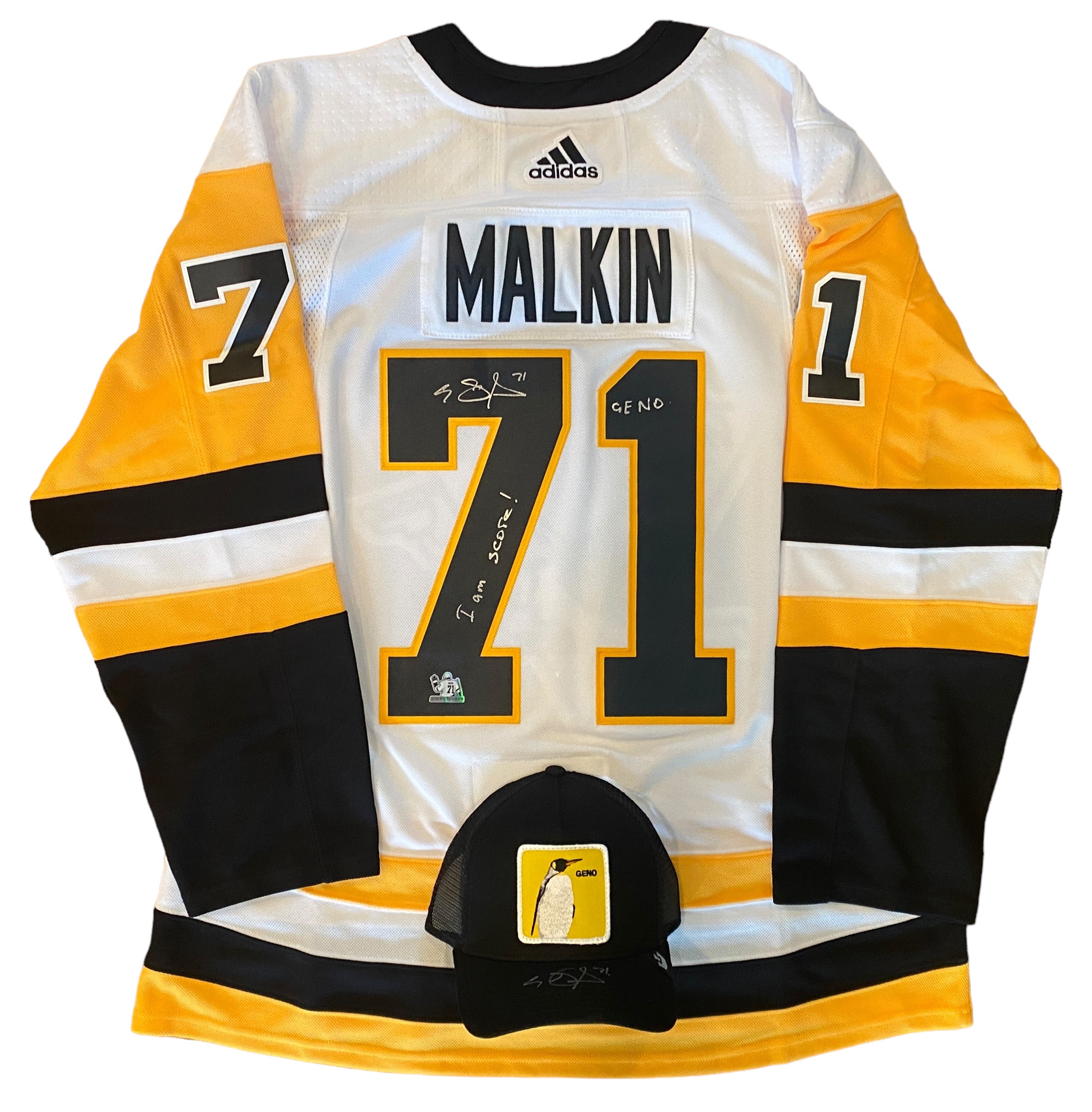 Evgeni Malkin Signed Pittsburgh Penguins White Reebok Jersey