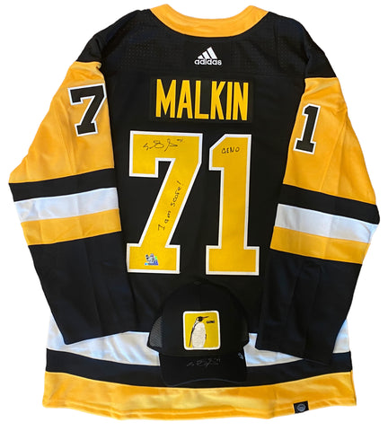 Evgeni Malkin Pittsburgh Penguins Autographed Black Custom Jersey –