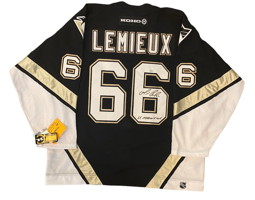 Mario Lemieux Signed Pittsburgh Penguins Authentic Gradient Starter Jersey  - Size 52-R