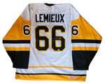 Mario Lemieux Signed Pittsburgh Penguins CCM Maska Cosby Jersey - Vinyl Name/Numbers