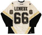 Mario Lemieux Signed, Inscribed "Super Mario" Pittsburgh Penguins Authentic CCM Jersey - Size 52
