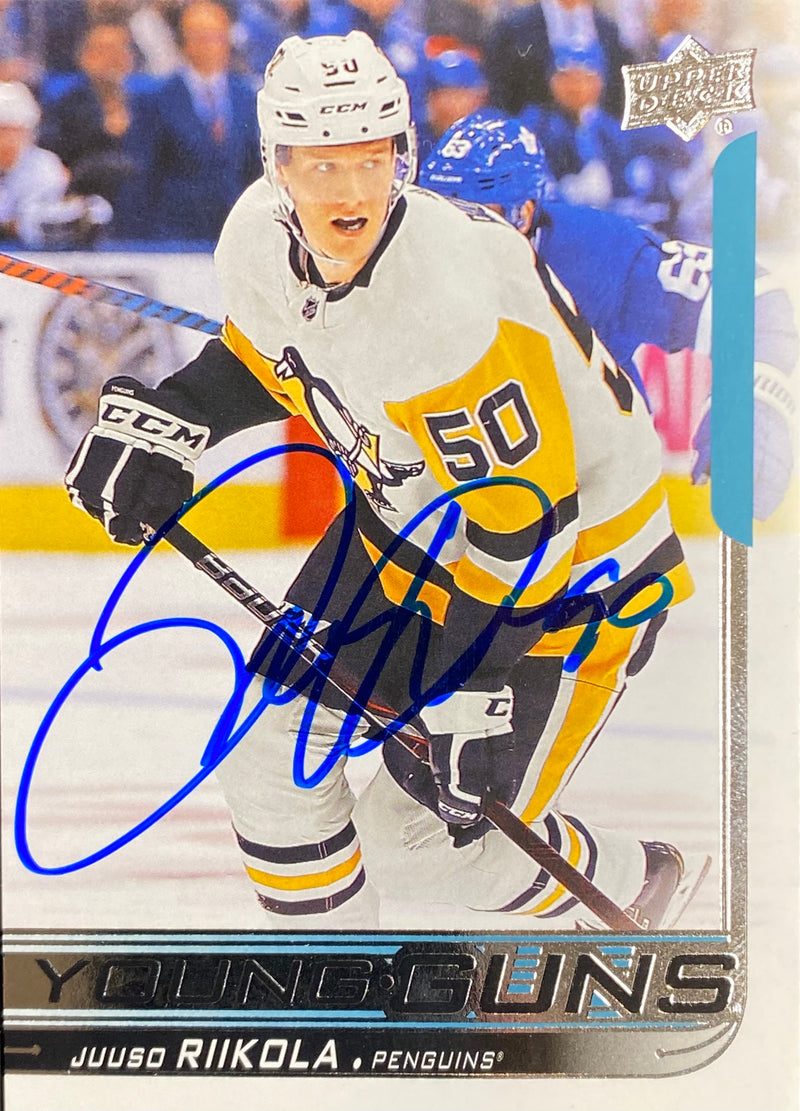 Juuso Riikola Signed Upper Deck Young Guns Rookie Trading Card
