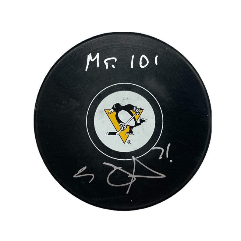 Evgeni Malkin Signed, Inscribed "Mr. 101" Pittsburgh Penguins Hockey Puck